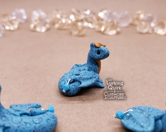 December | Turquoise - Mini Polymer Clay Birthstone Dragon