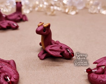 January | Garnet - Mini Polymer Clay Birthstone Dragon