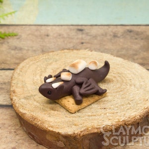 Mini Smores Polymer Clay Dragon Sculpture