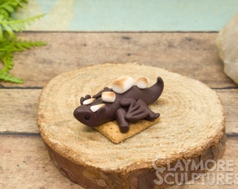 Mini Smores Polymer Clay Dragon Sculpture