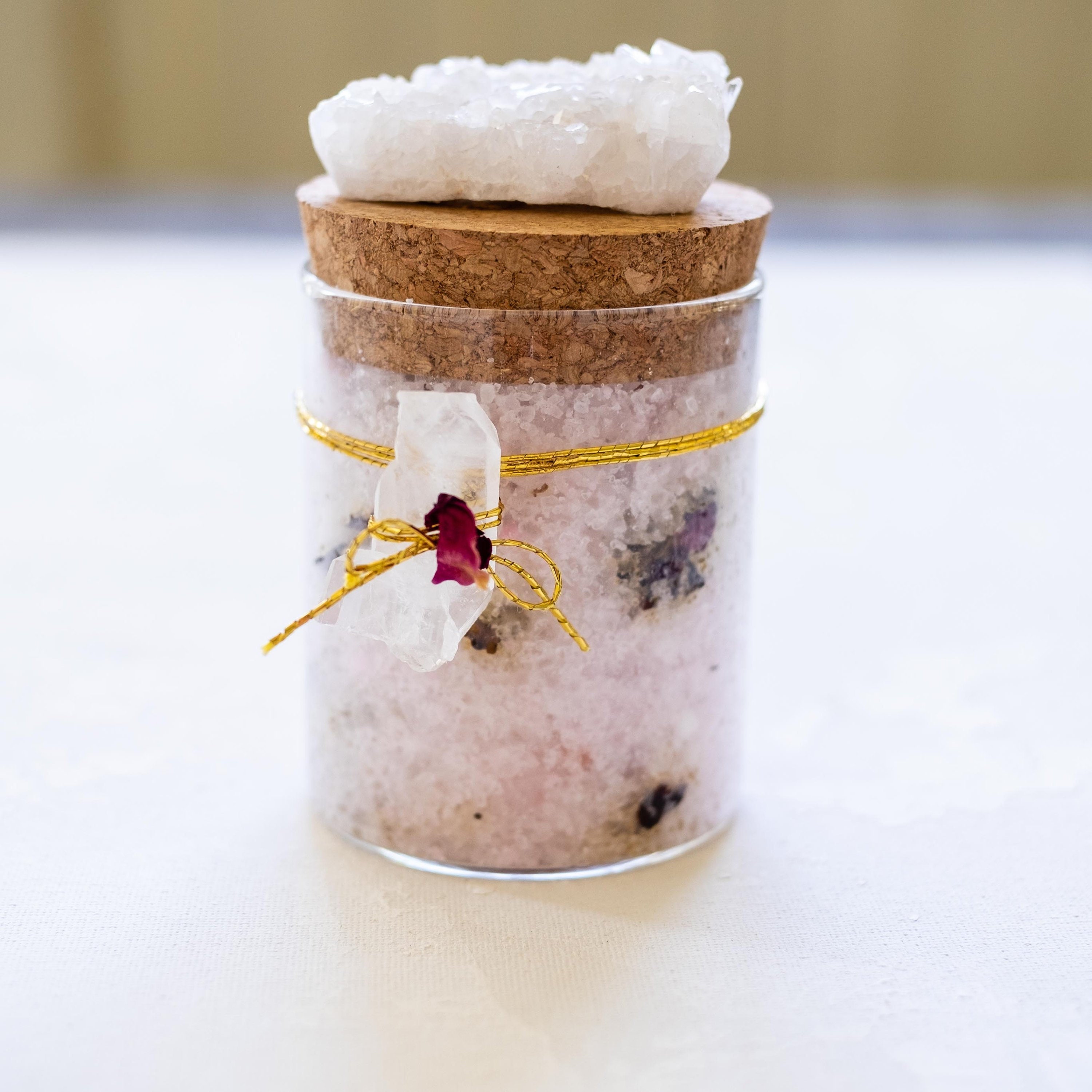 Quartz Crystal Bath Salts in Rose and Sandalwood Etsy