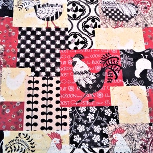Quilting Fabric, Craft Fabric, Rooster Fabric, Vintage Fabric, Fowl/Hen/Chicken/Animal, Country French Fabric, Rustic Farmhouse, Diy Fabric