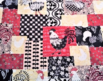 Quilting Fabric, Craft Fabric, Rooster Fabric, Vintage Fabric, Fowl/Hen/Chicken/Animal, Country French Fabric, Rustic Farmhouse, Diy Fabric