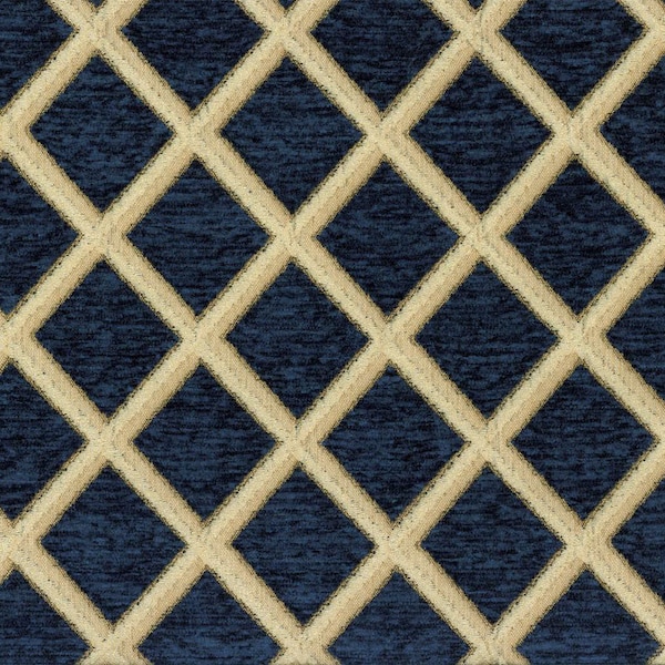 Upholstery Fabric, Drapery Fabric, Blue Diamond Chenille, Chenille Fabric, Damask/Jacquard, Traditional Fabric, Fabric By Yard/Half Yard