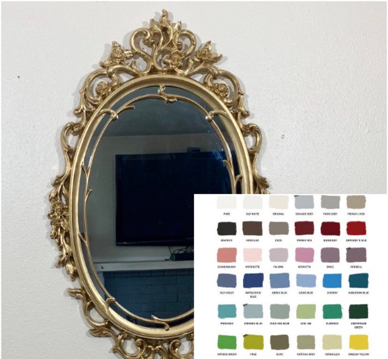 29x18 Syroco Large Ornate Mirror Oval Wall
