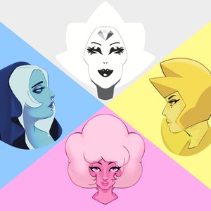Steven Universe Diamond Authority Sticker – Waterproof Vinyl Die-Cut Sticker for Laptops, Scrapbooks, & More – Cute Cartoon Sticker Bundle