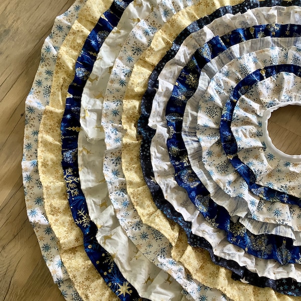 Blue And Gold Tree Skirt 