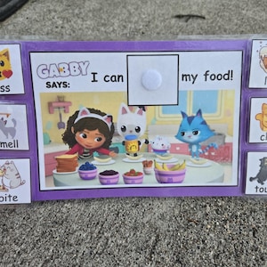 Gabby's Dollhouse Food Interaction Therapy Chart-Kids, Preschool, Pre-K, Toddler, Choice Board, Visual Aid, Autism, ASD, Picky Eater, Speech