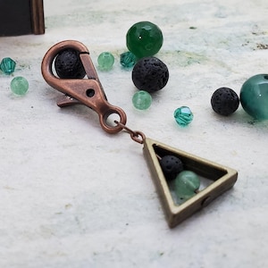 Slytherin Harry Potter Aromatherapie Haustier-Halsband-Charm (natürlicher grüner Aventurin)-Reißverschluss-Schlüsselanhänger-Arbeits-Lasyard Bling-Wedding Bouquet Clip