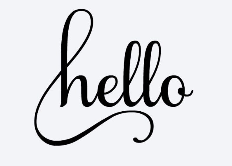 Hello decal Hello sticker hello Etsy
