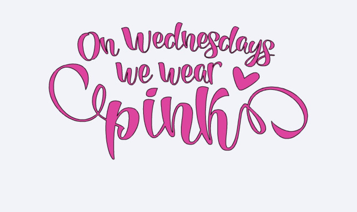 On Wednesdays we wear pink decal On Wednesdays we wear pink Etsy