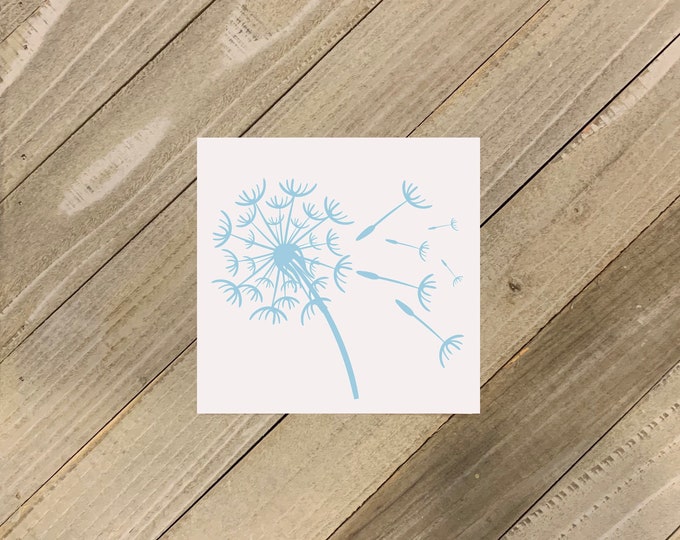 Dandelion Decal Dandelion Sticker Dandelion Dandelion Car Etsy