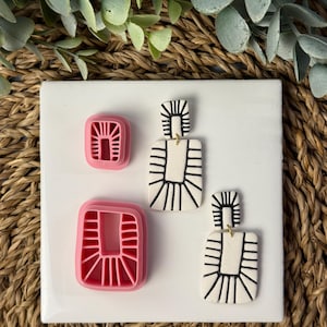 Zara Clay Cutter Set | 3D Printed Polymer Clay Cutter | Geometric Earring Shape Cutter | Modern Arch Clay Tool for Earrings