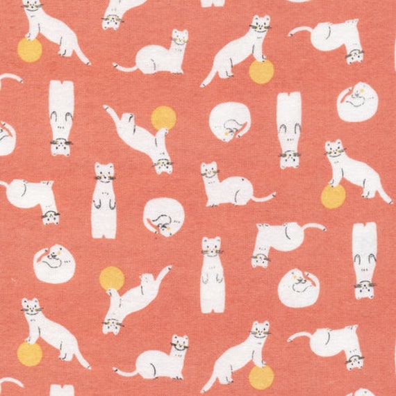 Stoats - Pink - Winter Forest by Lemonni - Cloud 9 Fabrics - Flannel Stoats - Pink - Winter Forest by Lemonni - Cloud 9 Fabrics - Flannel