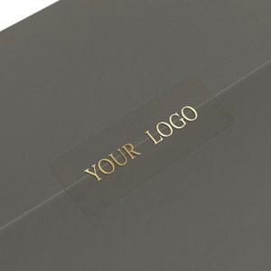 Etichette adesive con logo trasparente personalizzato, logo aziendale personalizzato, etichetta rotonda con logo, etichetta trasparente in lamina d'oro, adesivi con logo personalizzato