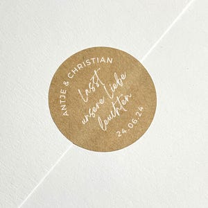 Adesivi Kraft personalizzati - Etichette personalizzate per matrimoni, saponi e imballaggi - Etichette rotonde rustiche