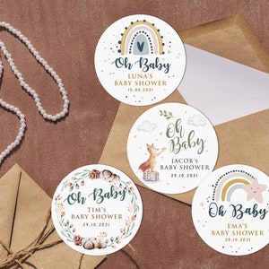 etichette / adesivi per baby shower / personalizzati / kommunion / taufe / adesivi per bambini