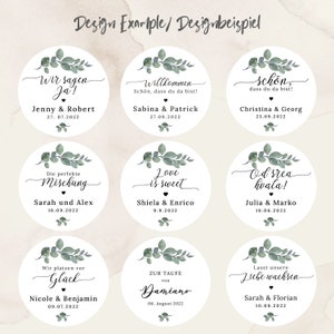 Eucalyptus sticker | business sticker | thank you sticker | wedding | Taufe | christening | personalized sticker | Label | weddings