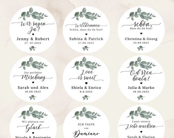 Eucalyptus Wedding Stickers | Personalized Business Packaging