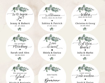 Eucalyptus sticker | business sticker | thank you sticker | wedding | Taufe | christening | personalized sticker | Label | weddings