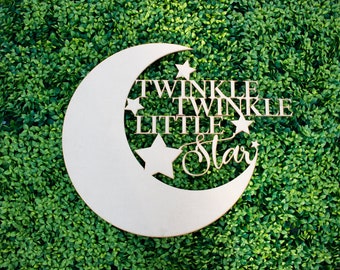 Twinkle Twinkle Little Star Wooden Backdrop, Wood Cutout, Baby Shower, Birthday, Star Party, Wall Decor, Decoration, Little Star, & More