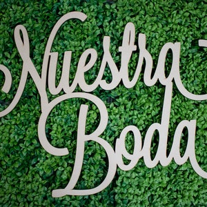 Nuestra Body Wooden Sign - Wedding Party, Wedding Decoration, Wedding Sign, Bridal Shower, Bridal Party, Wedding, Wedding Backdrop, & More