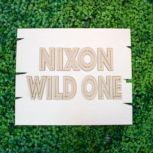 Custom Safari Theme WILD ONE Wooden Sign/Backdrop- Birthday, Baby Shower, Decorations, Safari Party, Backdrop (Unattached/Unstained)