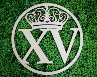 Crown XV round wooden sign - Mis 15 Anos, Sweet 15, Birthday party, Quinceanera, Mis Quince Anos, Party decoration,  backdrop & More.