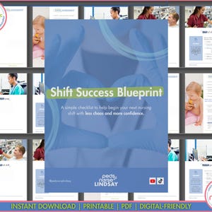 Nurse Shift Guide for ICU & Med-Surg - Essential Nursing Organizer | Digital Nurse Checklist | Nurse To Do List | Clinical How To Guide