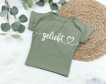 VOODULU®  T-Shirt - oliv - Jungs - Mädchen - T-Shirt - Taufe - personalisiert - Geburtstag - Sommer - Kinder