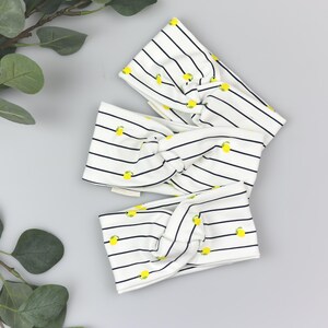 Hairband for girls and babies – summer hairband made of jersey – lemon pattern – handmade headwear – gift for children – baby headband