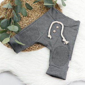 VOODULU® *LIMITED* Pantaloni - grigio scuro - screziato - abbottonatura - pantaloni coccolosi - neonato - bambino - ragazza - ragazzo - regalo