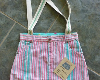 Girls Purse Bag Handbag (Repurposed Skirt)