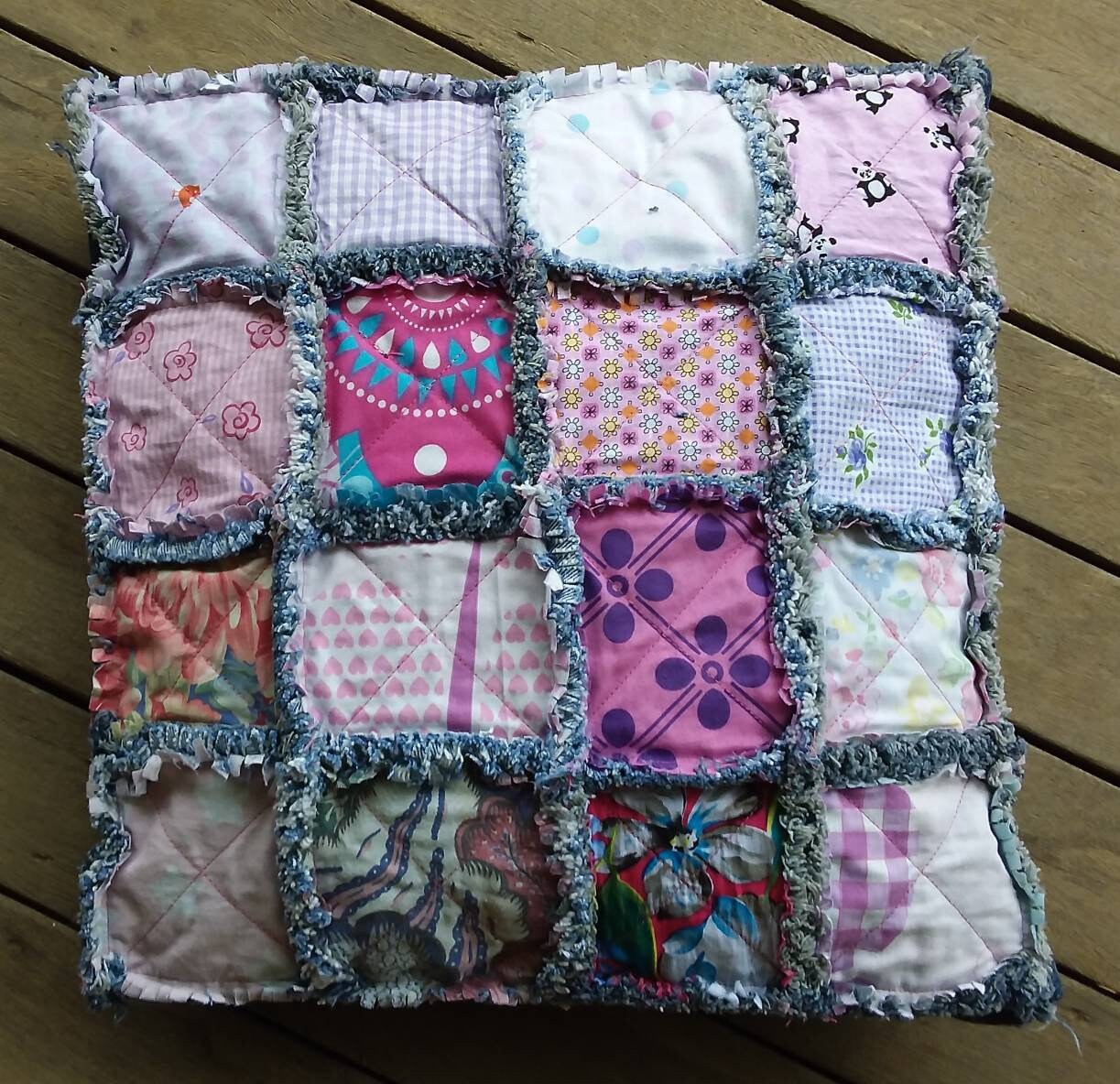 Buy Rag Rug Denim Cushion Cover Recycled Online in India Etsy
