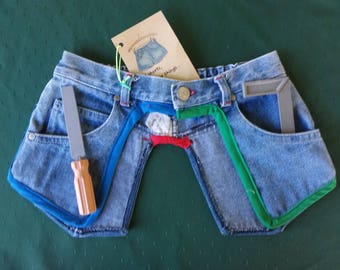 Little Boys Tool Belt with Tools (Recycled Jeans) NOT Adjustable Waist