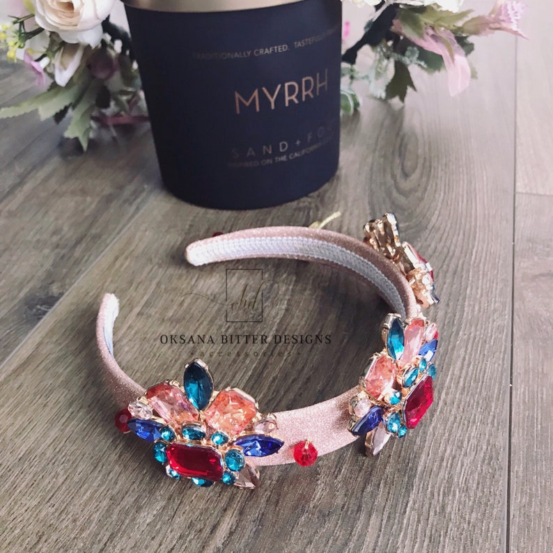 SALE NITA Crown Headbandtiara hairpiecefloral crownwedding accessorieshair jewellerybridecrowns photographyspring racingheadpiece