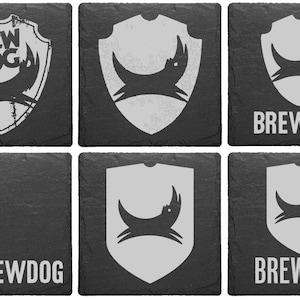Brewdog Slate Coaster: Laser Engraved Beer Gift