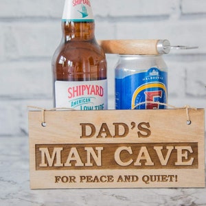 Personalised dads man cave sign novelty garden gifts lockdown birthday father