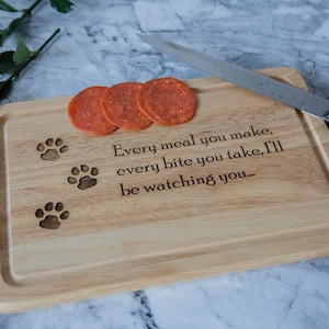Personalised Chopping Board - Dog Tray, Dog Treats Gift