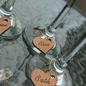 Personalised wine glass charm gift wedding anniversary hen baby shower party