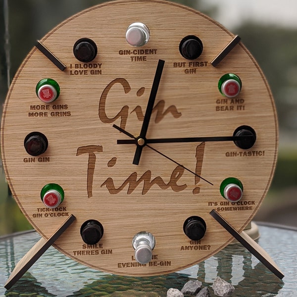 Gin time clock - gin bottle holder design