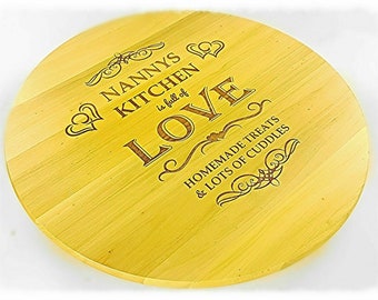 Personalised lazy susan cake stand pizza board, cheese platter, tapas, table center