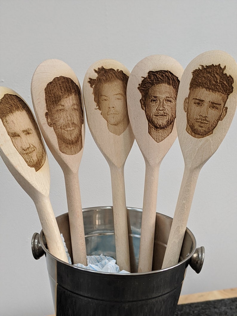 One direction gift harry styles wooden spoons personalised Etsy