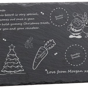 Santa treat plate / tray / board christmas eve personalised father christmas