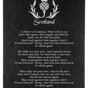 Wales slate plaque with welsh national anthem dragon detail