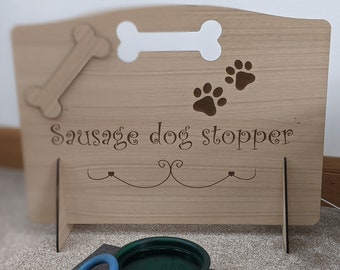 Dachshund gate - personalised sausage dog pet garden caravan kitchen