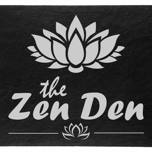 Premium zen den slate sign yoga studio gift birthday