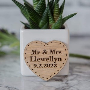 Save the date wedding invite - personalised gift heart