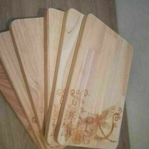 Dragonfly design wooden chopping board large