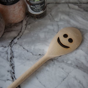 Smiley Face Gift Wooden Spoons Engraved